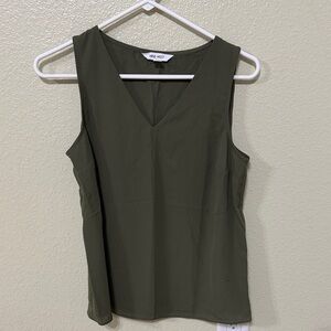 Nine West Dark Green V-Neck Tank Top